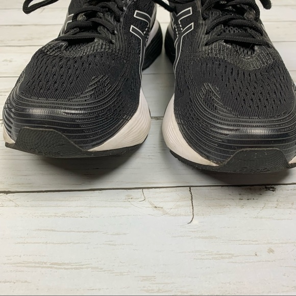 Asics Gel Nimbus 21 Black Silver Athletic Shoes FlyteFoam - Picture 5 of 16